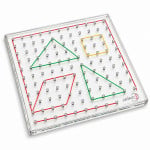 Geoboard (Transparent) 11X11 flat head peg grid